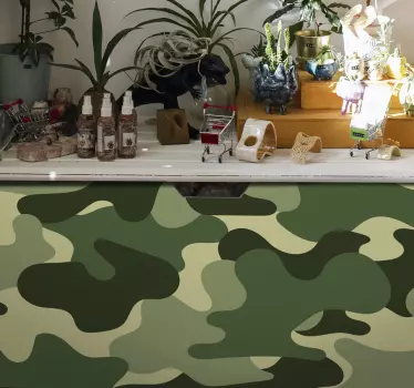 Nature wall sticker camo pattern design - TenStickers