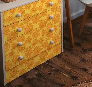 Nature wall sticker citrus slice design - TenStickers