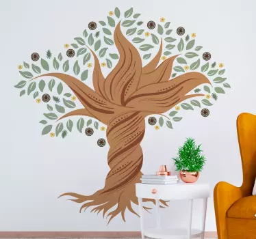 Nature wall sticker elegant tree design - TenStickers