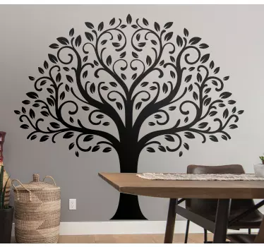 Nature wall sticker graceful tree outline - TenStickers