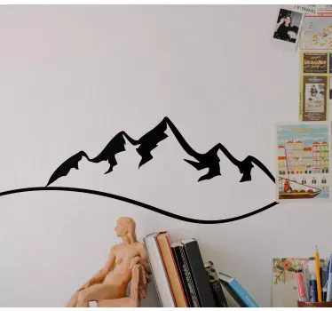 Nature wall sticker grand mountain landscape - TenStickers
