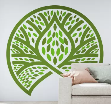 Nature wall sticker leafy nature emblem - TenStickers