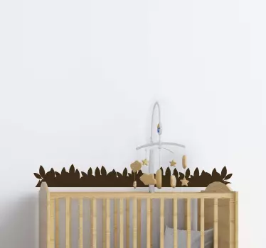 Nature wall sticker leafy nursery border - TenStickers