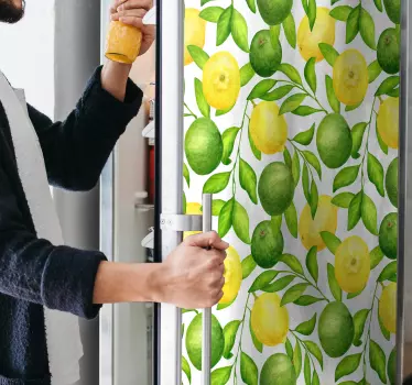 Nature wall sticker lemon and lime design - TenStickers