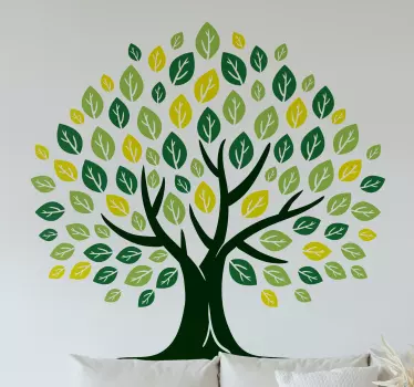 Nature wall sticker lush leafy tree - TenStickers