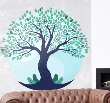 Nature wall sticker lush tree design - TenStickers