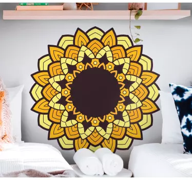 Nature wall sticker mandala flower design - TenStickers