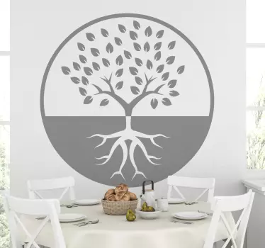 Nature wall sticker rooted tree design - TenStickers