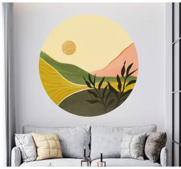 Nature wall sticker serene landscape scene - TenStickers