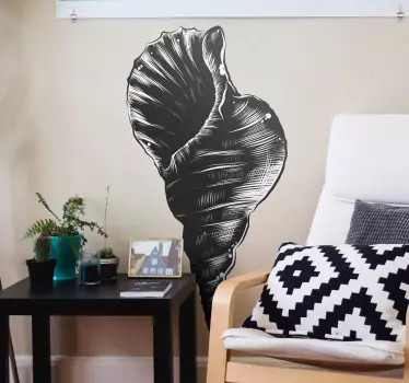 Nature wall sticker shell illustration - TenStickers