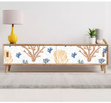 Nature wall sticker stylish coral design - TenStickers