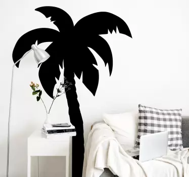 Nature wall sticker stylized palm tree - TenStickers