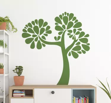 Nature wall sticker stylized tree design - TenStickers
