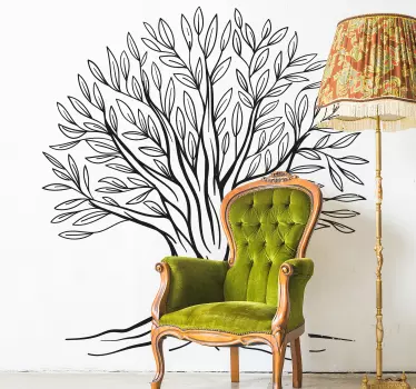Nature wall sticker tree branches design - TenStickers