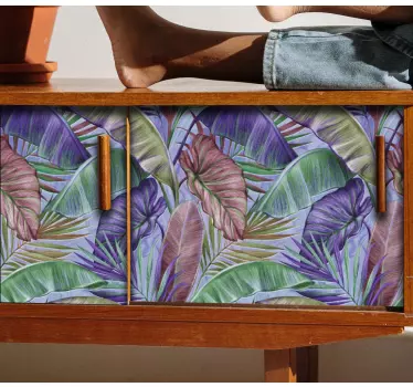 Nature wall sticker tropical leaf design - TenStickers
