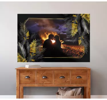 Nature wall sticker tropical palm leaves - TenStickers