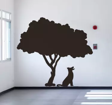 Nature wall sticker woodland creatures with tree - TenStickers