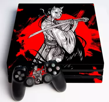 Ninja girl Playstation 4 decal - TenStickers