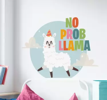 No Prob-Llama Home Wall Sticker - TenStickers