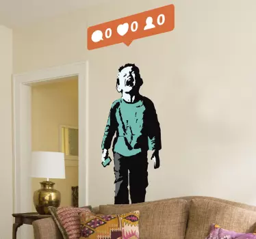 Nobody Likes Me Banksy Wall Sticker - TenStickers