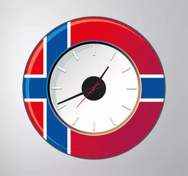 Norway Stick on Wall Clock - TenStickers