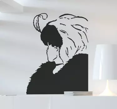 Old or Young Woman Living Room Wall Sticker - TenStickers