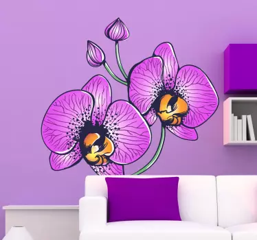 Orchid Flowers Decal - TenStickers