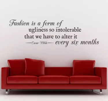Oscar Wilde Alter Fashion Wall Sticker - TenStickers