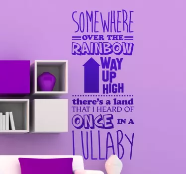 Over the rainbow wall sticker - TenStickers