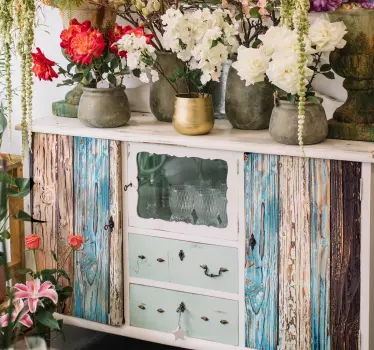 Painted Wood furniture sticker - TenStickers