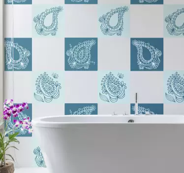 Paisley Pattern Tiles nature wall sticker - TenStickers