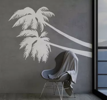 Palm tropical tree wall sticker - TenStickers