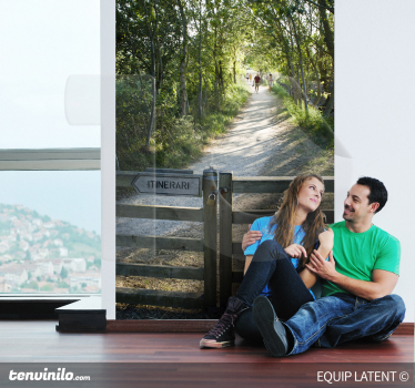 Nature wall sticker pathway signage - TenStickers