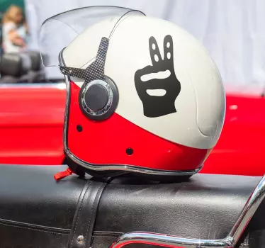 Peace sign motorbike sticker - TenStickers