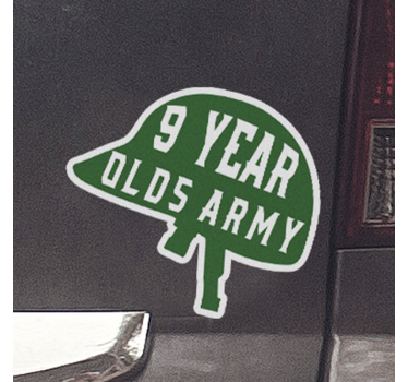 Personalise years old army Car Decal - TenStickers