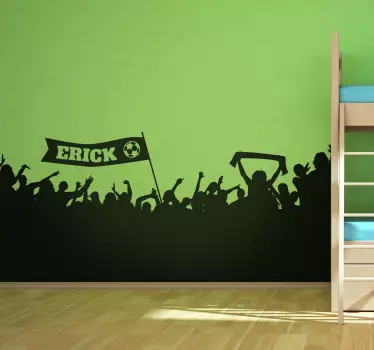 Personalised fans football sticker for wall - TenStickers