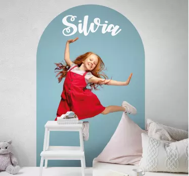 Personalised arch rainbow wall sticker for kids - TenStickers