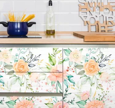 Pink pastel tone pattern furniture sticker - TenStickers