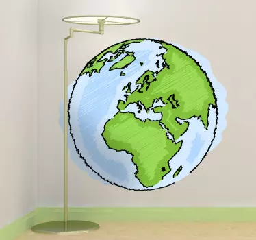 Planet Earth Kids Sticker - TenStickers