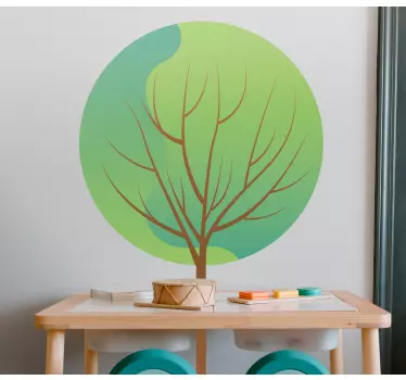 Plant sticker abstract tree design - TenStickers