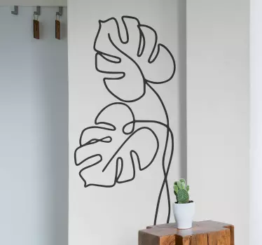 Plant sticker leaf outline design - TenStickers