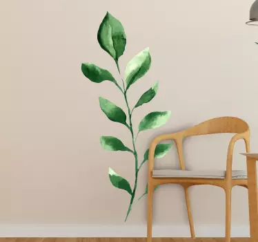 Plant sticker leafy stem decoration - TenStickers