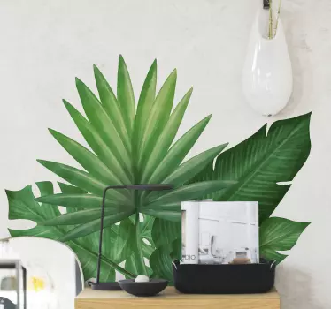 Plant sticker luxurious leaf arrangement - TenStickers