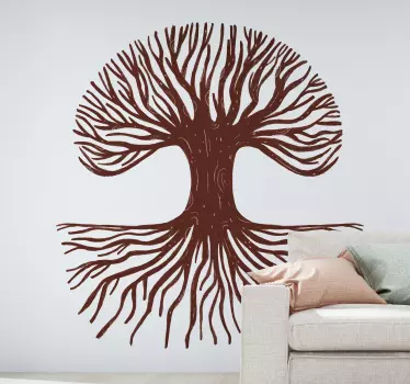 Plant sticker rooted tree design - TenStickers