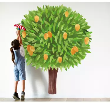Plant sticker vibrant green tree - TenStickers
