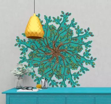 Plant sticker vibrant tree design - TenStickers