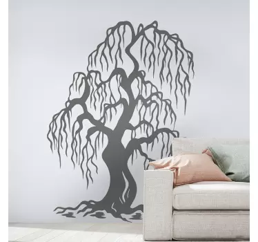 Plant sticker willow tree silhouette - TenStickers