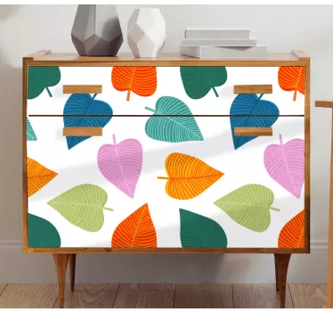 Plant sticker with colorful leaf designs - TenStickers