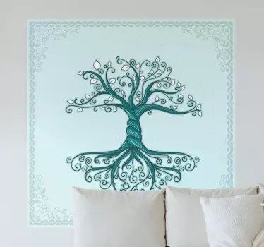 Plant sticker with detailed tree design - TenStickers