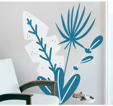 Plant sticker with stylized leaf design - TenStickers